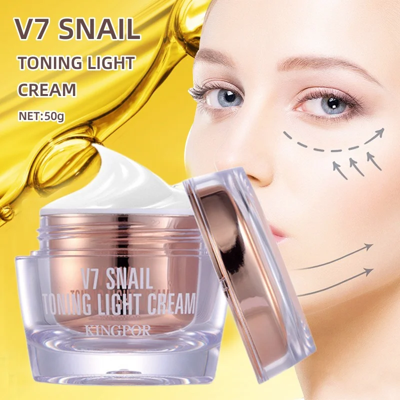 

V7 Snail Toning Light Cream Anti-wrinkle Radiance Moisturizing Correct Facial Cream Visibly Toning Up The Dull Skin Care