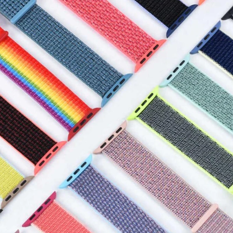 

Ремешок для Apple Watch Band 45 мм 41 мм 44 мм 40 мм 49 мм 42 мм 38 мм, нейлоновый браслет для наручных часов Correa Iwatch Series 7 Se 6 5 4 3 Ultra 8