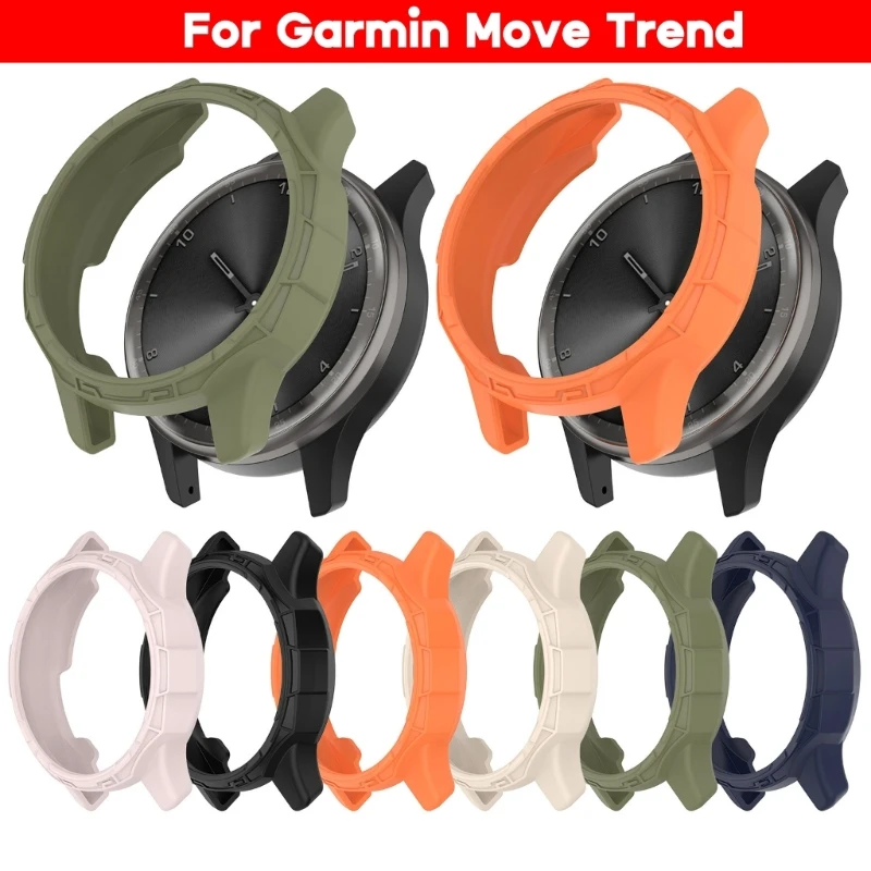 

Compatible for Move Trend Smartwatch Protective Case Lightweight Durable Soft Housing Protection-Shell Shockproof Cover