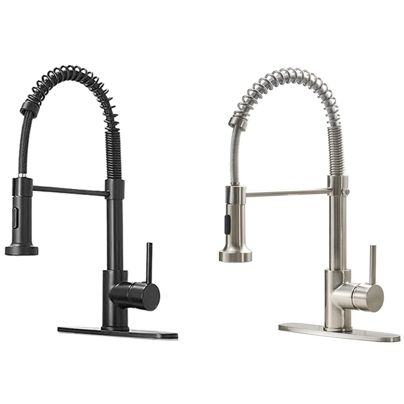 

Modern Pull-Out Kitchen Faucet Pull-Down Sprayer Kitchen Sink Faucet All Solid Brass Single Handle