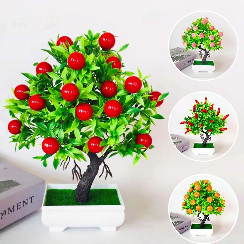 

Small Artificial Bonsai Tree Desk Decor Fake Plants