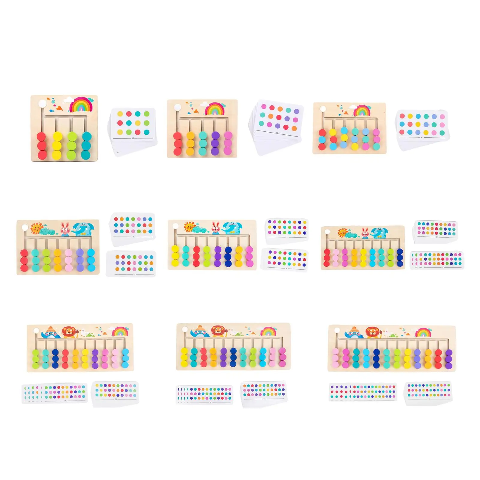 

Montessori Toys Slide Puzzle Board Games Color and Shape Matching Brain Teasers Logic Game for Boys Girls Child Birthday Gifts