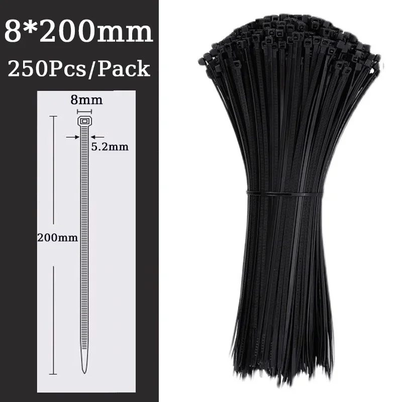 Нейлоновые самоблокирующиеся хомуты для кабеля