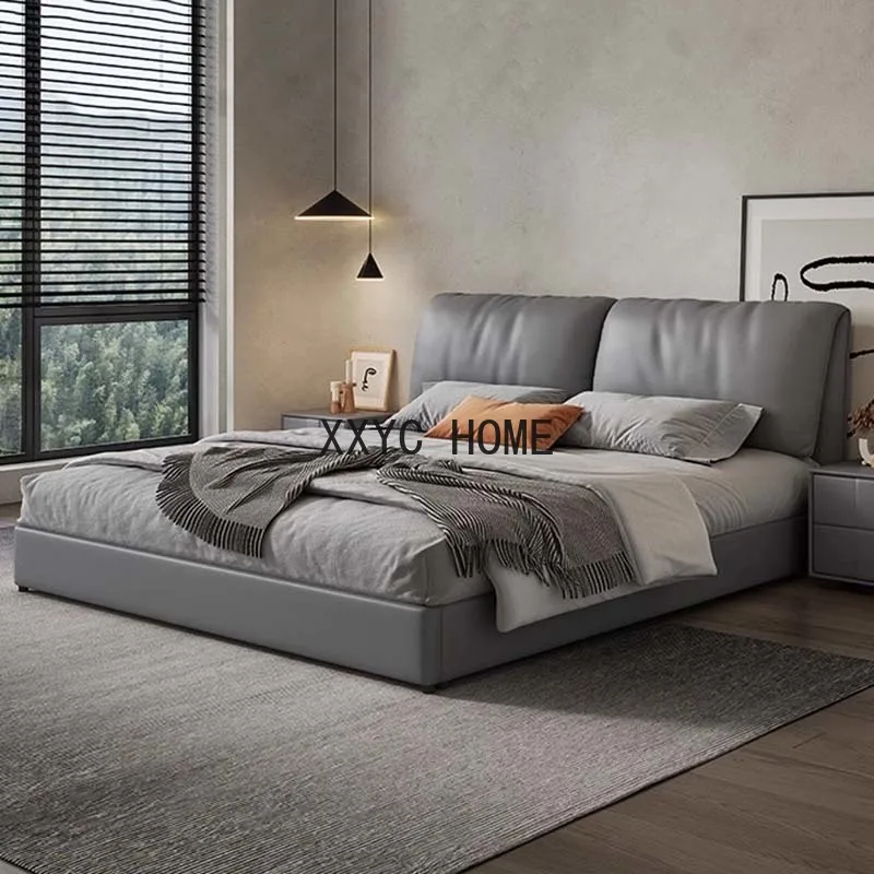 Двуспальная Скандинавская кровать роскошная для хранения современная