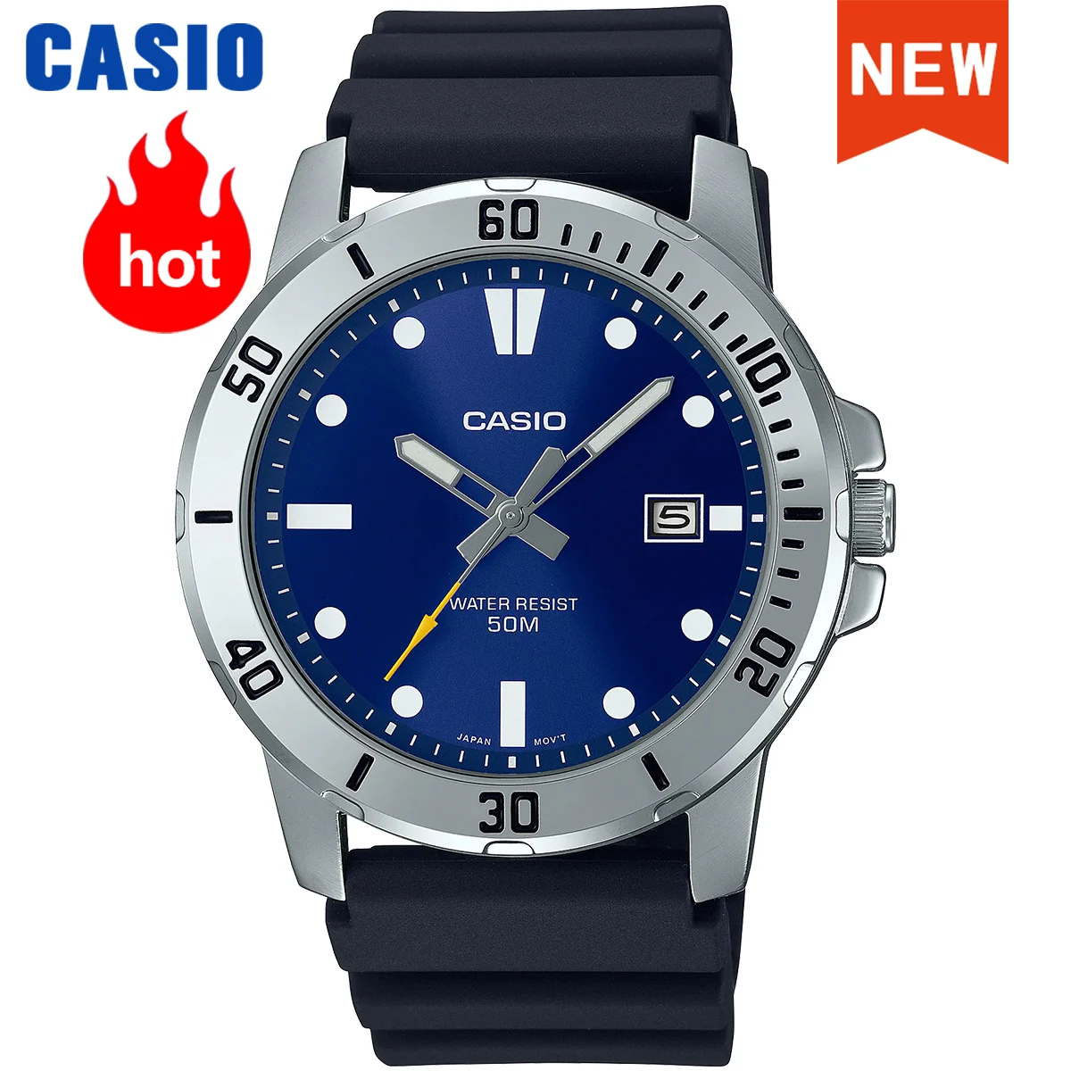 Casio watch for men top brand business affairs fashion Large dial Resin strap Waterproof quartz military  relogio masculino