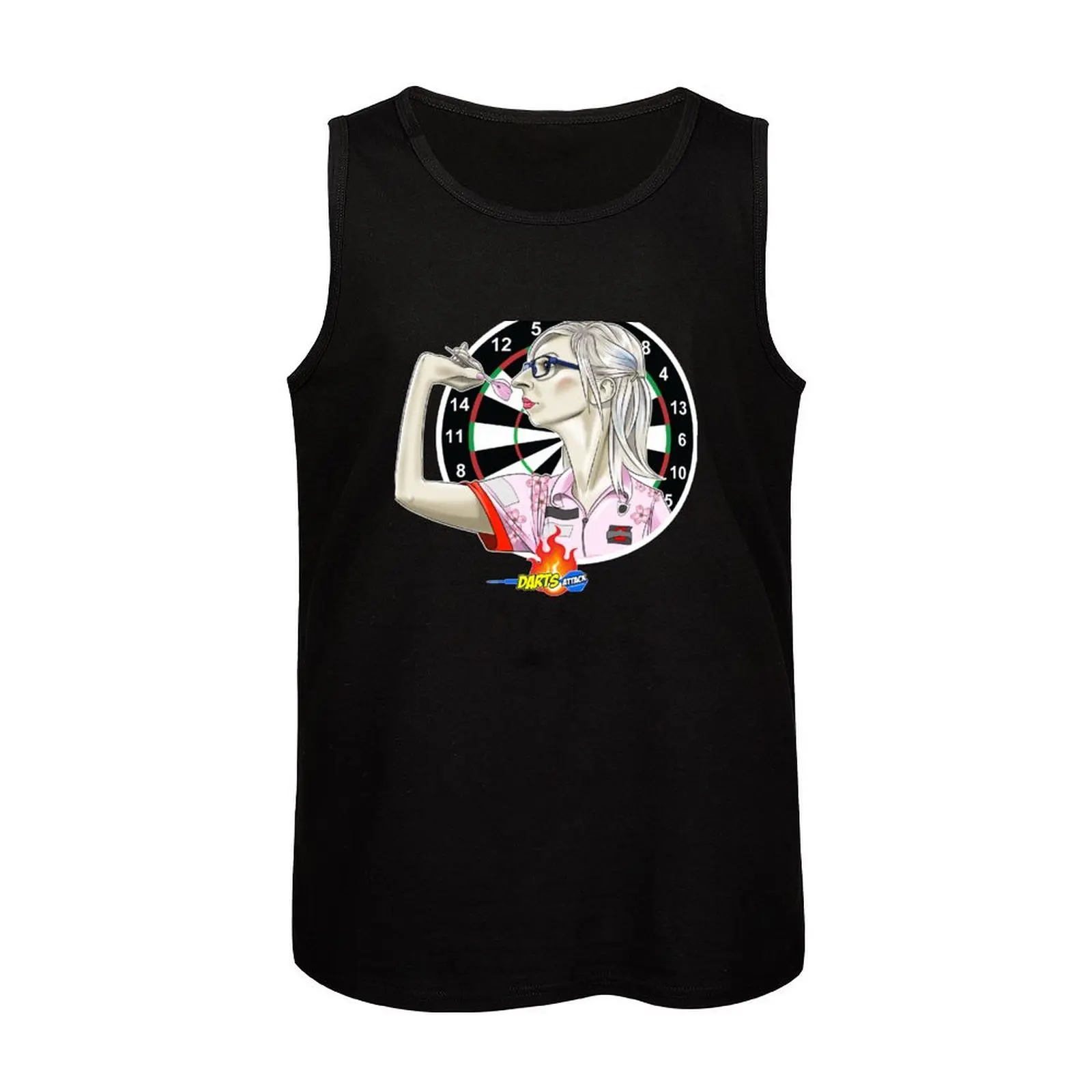 Caricatura Fallon Sherrock by Darts Attack Tank Top летняя одежда мужские спортивные футболки 2025 года