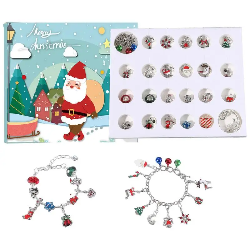 

Advent Calendar For Girls Charm Bracelet Advent Calendar Christmas DIY Beads Bracelet Bell Countdown To Christmas Holiday