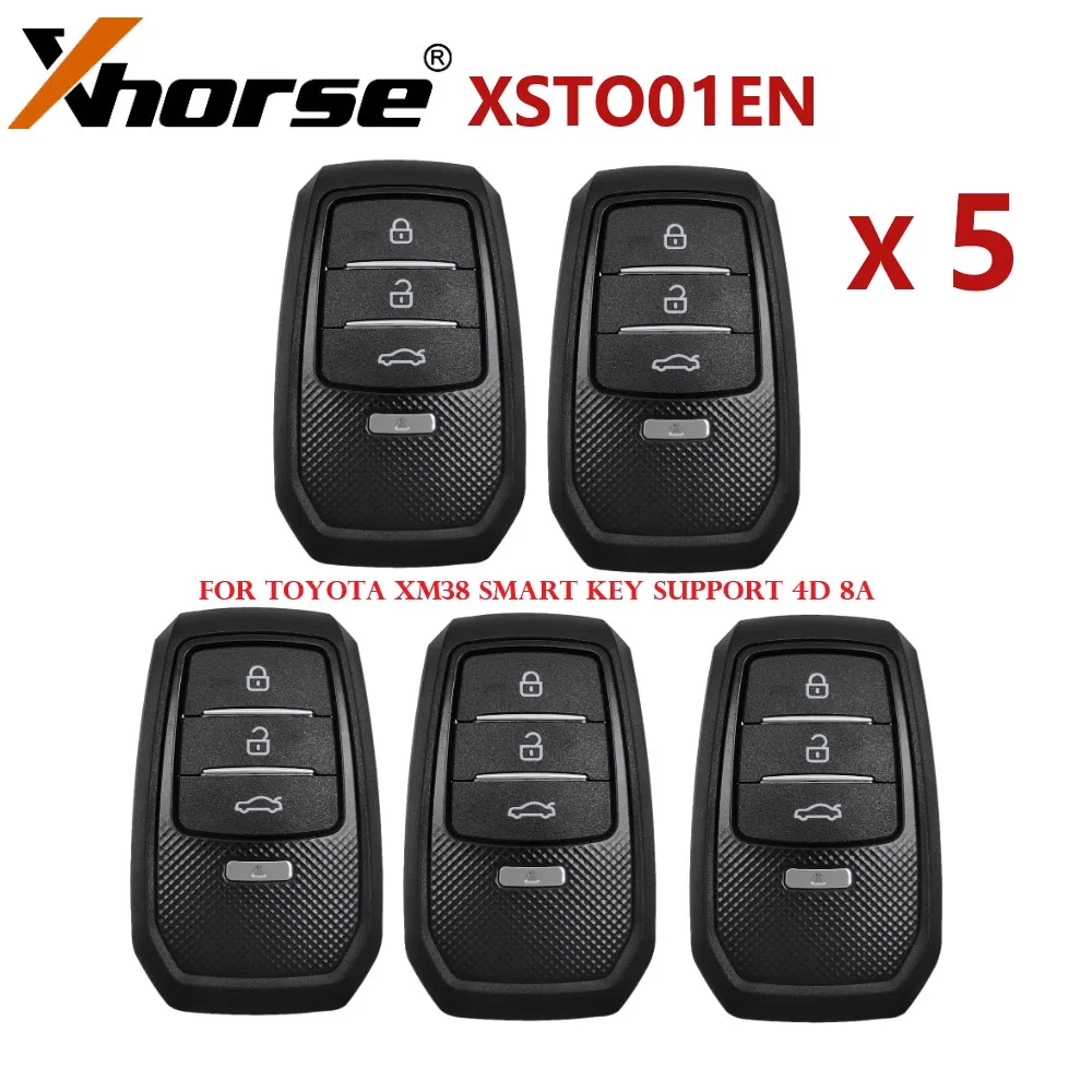 

5pcs/Lot Xhorse XSTO01EN TOY.T for Toyota XM38 Smart Key with Key Shell Support 4D 8A 4A