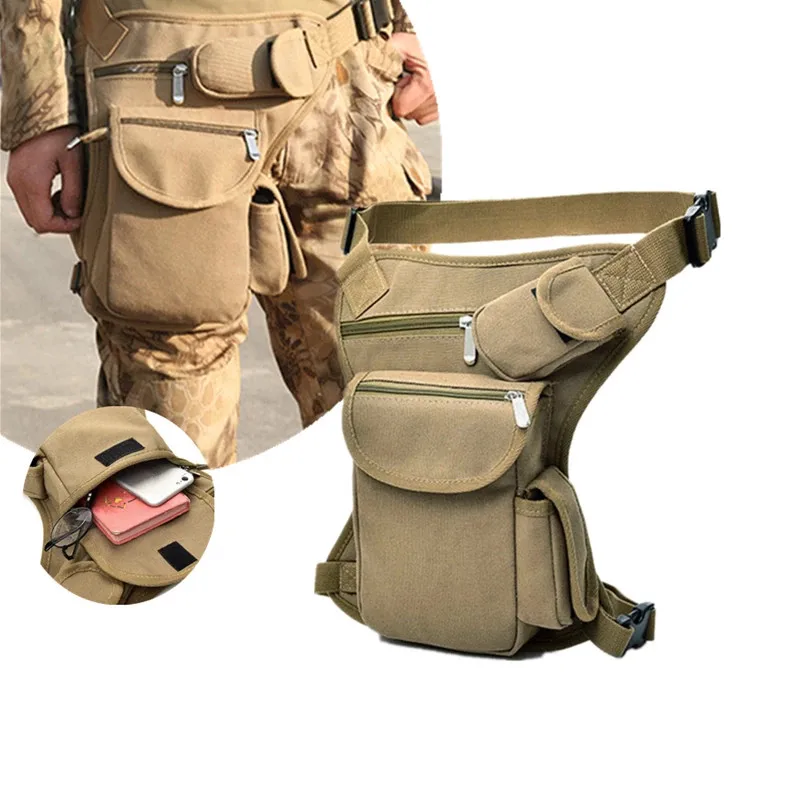 

Men Canvas Drop Waist Bags Leg Pack Bag Men Belt Bicycle And Motorcycle Money Belt Fanny Pack For Work High Quality