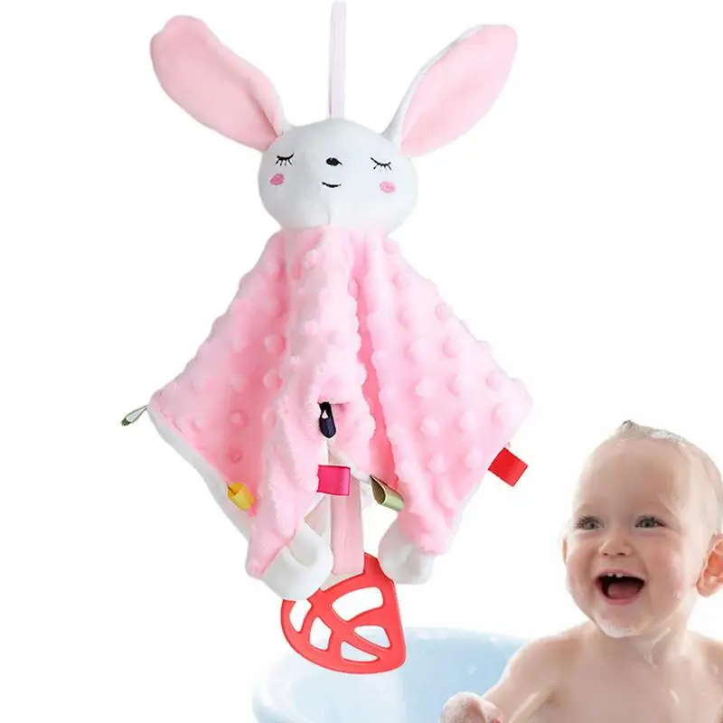 

Animal Security Blanket Safety Blanket Toy Animal With Teether Rattle Paper Soft Animal Blanket Put To Sleep For Travel Home