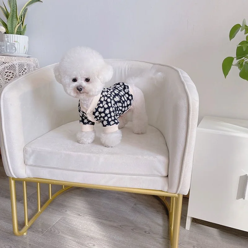 

Flower Print Pet Dog Clothes for Small Dog Kawaii Cardigan Dog Sweater Chihuahua Yorkie Pomeranian Maltese Pullover Dropshipping