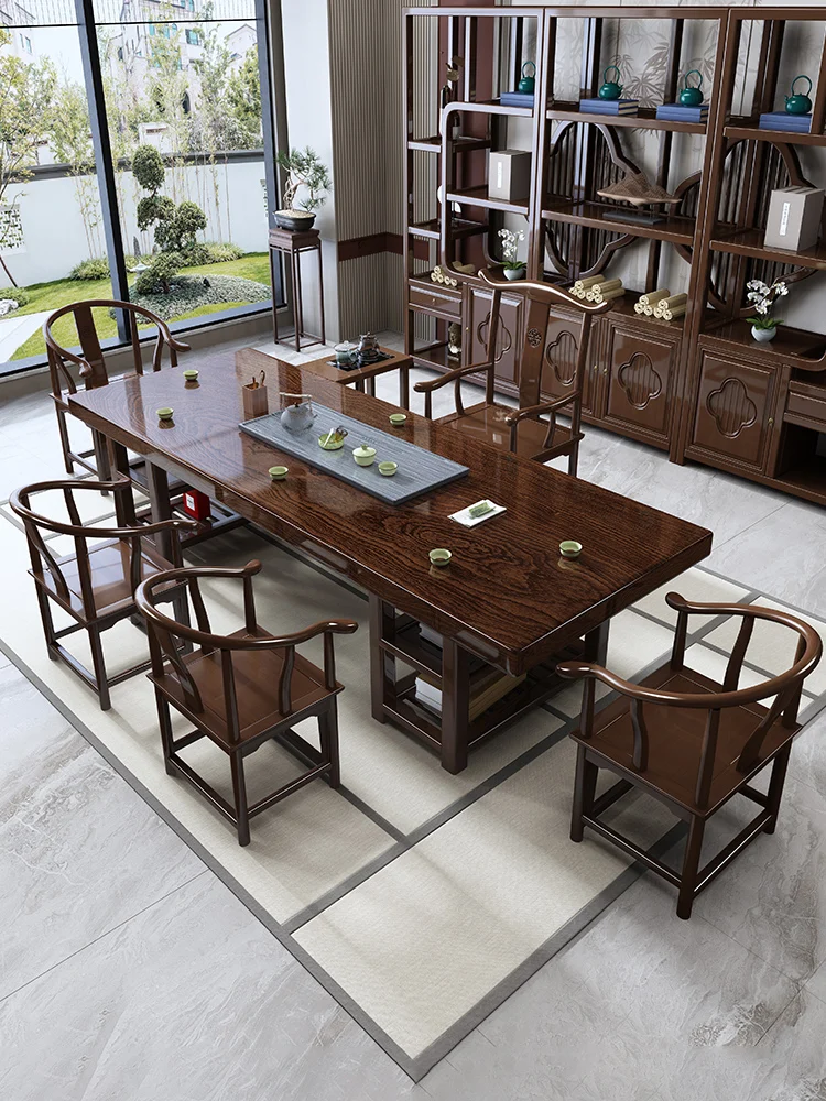 

Сочетание чайного столика и стульев из массива дерева, столик из пяти стульев, чайный столик из сандалового дерева, чайный столик, чайный столик