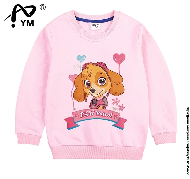 

New Boys Cute Princess Paw Patrol Girl Hoodies Cotton Long Sleeve Toddler Kids Sweatshirts Print Children Clothes Baby Girl Pull
