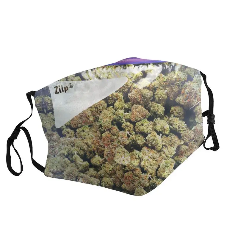 

Weed Zip Lock Cannabis Extra Large Dank Reusable Face Mask Unisex Adult Dustproof Protection Cover Respirator Mouth Muffle