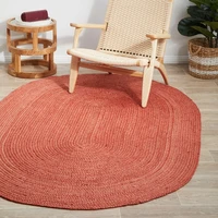 rug 100 natural jute braided style handmade area carpet rug reversible oval rug rugs for bedroom rug for living room decor