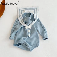 freely move infant baby girls long sleeves knit rompers bowknot baby children jumpsuit spring autumn baby girls rompers