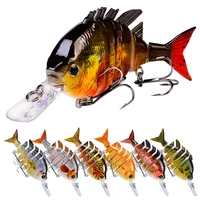 hot minnow multi jointed 6 sections swimbait wobblers pike fishing lures artificial hard bait trolling sharp hooks carp fishing