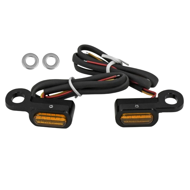 

Amber LED Flush Mount Smoke Turn Signal Indicator Blinker Light Universal For Motorcycle 12V J60F