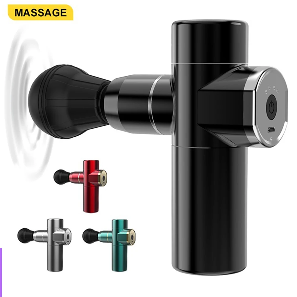 

Электрический массажный пистолет для глубоких мышц, мини-пистолет для массажа фаски для тела, шеи, спины, вибрирования, релаксации и снятия ...