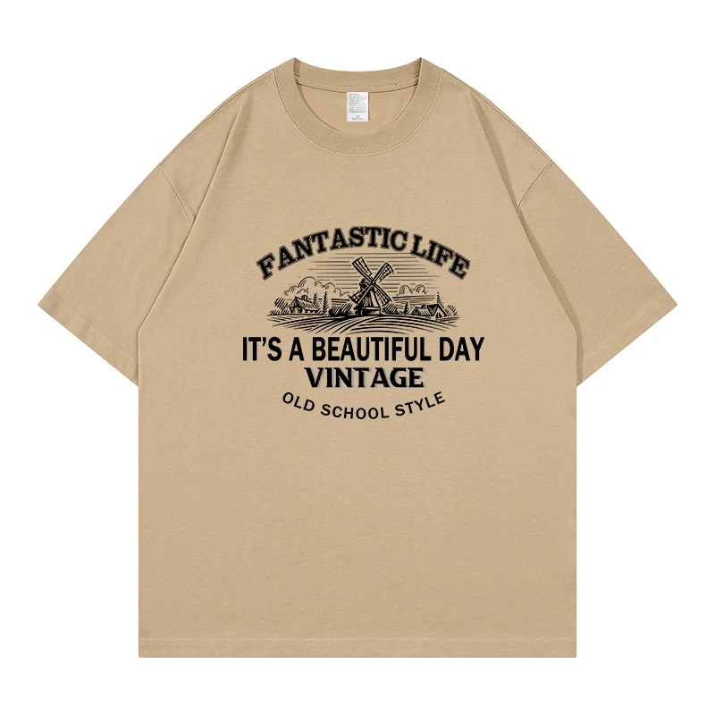 

Винтажная ветряная мельница с графическим принтом, большие размеры, 100% хлопок, для мужчин и женщин, с коротким рукавом, высокое качество, лет...