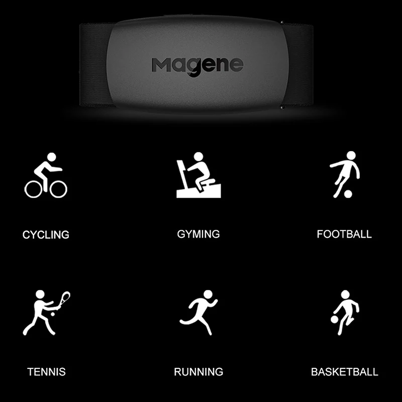 

Magene Mover H64 Heart Rate Sensor Dual Mode ANT+ & Bluetooth With Chest Strap Cycling Computer Bike Wahoo Garmin Sports Monitor
