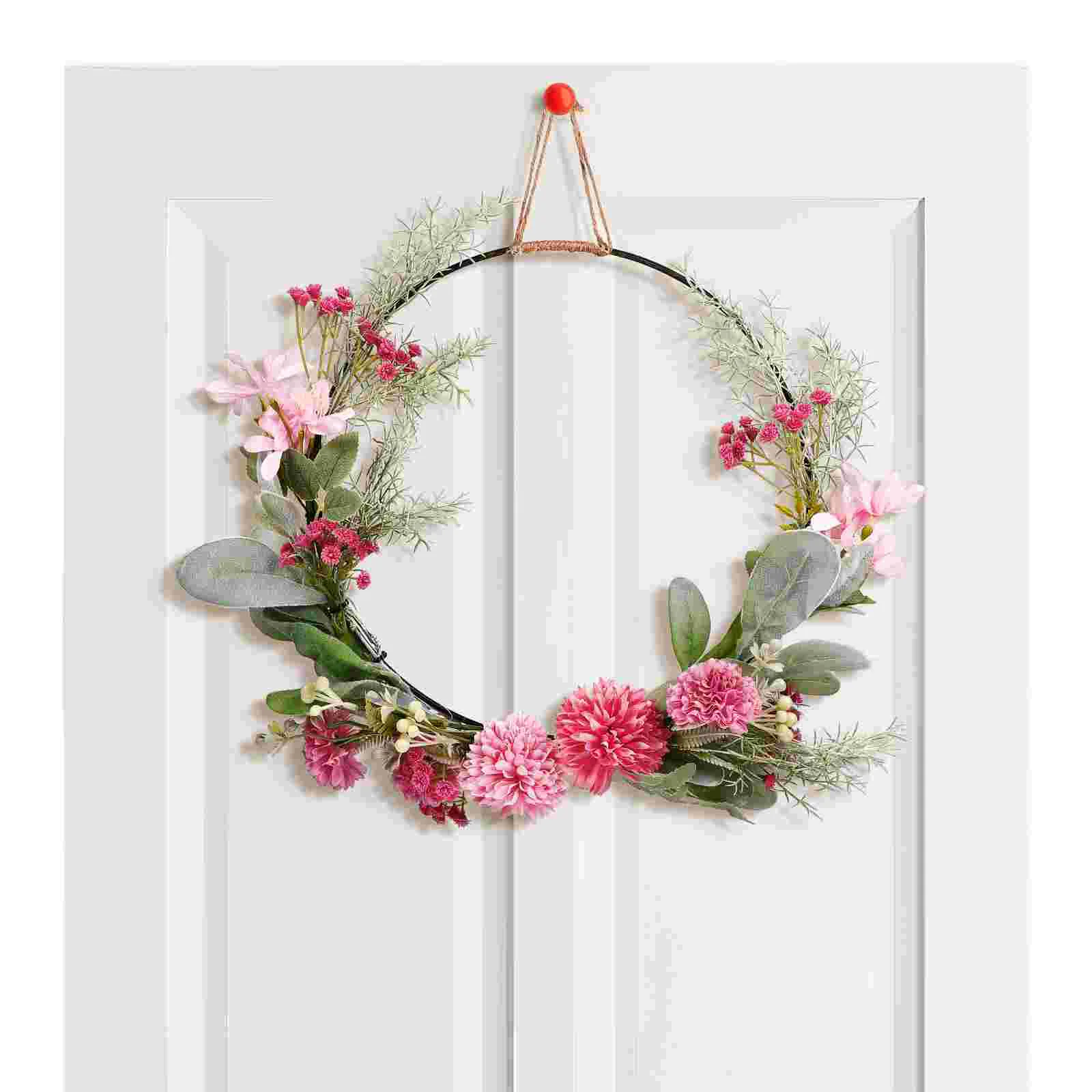 

Wreath Decor Flower Wall Door Hoop Hangingeucalyptus Floral Decoration Hanger Wreaths Front Wedding Home Indoor Decorations