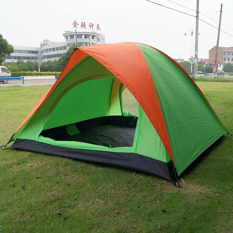 

Double Layer Double Door 3-4 Person Tent Outdoor Camping Mountain Adventure Special Tent Oxford Cloth Tent