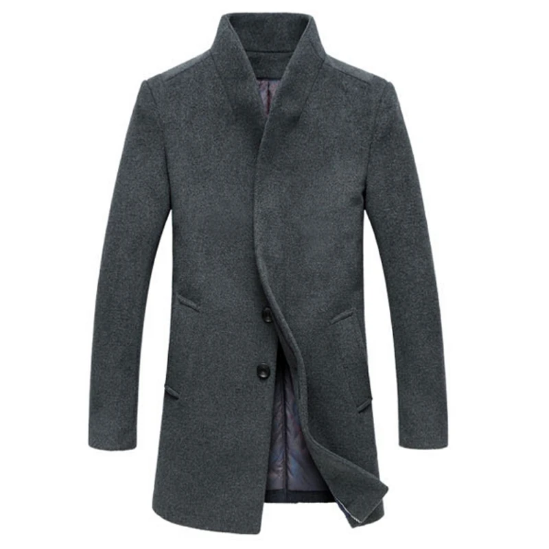 

Winter wool coat men long sections thick woolen coats Mens Casual Fashion Jacket casaco masculino palto peacoat overcoat 5xl