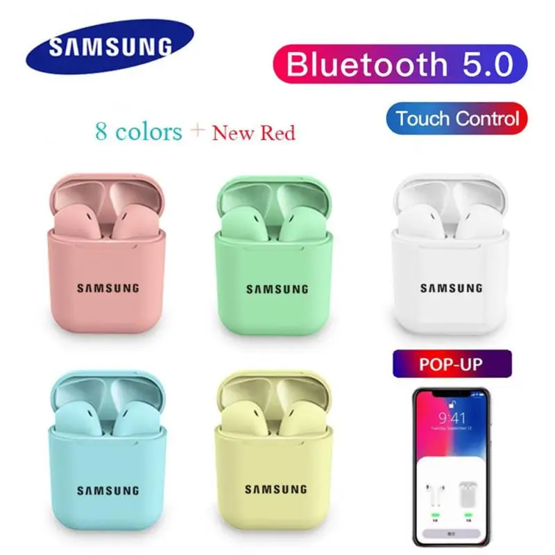 

Bluetooth-Compatible Earphones Wireless WiFi I12 Universal Hifi Sports For Samsung With Mobile Iphone Huawei Xiaomi Universal