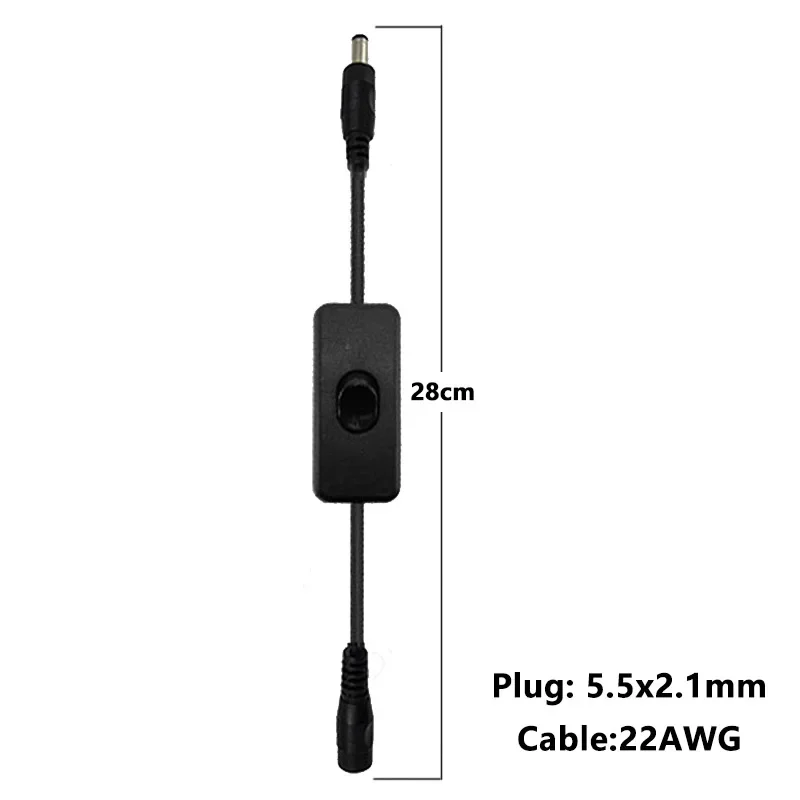 

DelightFire Удлинитель питания DC 12В 5.5x2.1 мм с выключателем