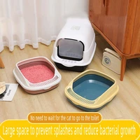 fully enclosed cat potty pet litter box deodorant kitty splash proof toilet indoor cleaning sand potty cleaning cat supplies