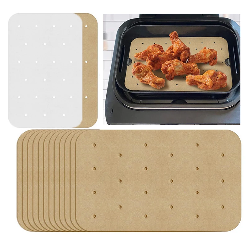 

100pcs Air Fryer Liner Paper Non-stick Baking Paper Non-stick Baking Pan Silicone Oil Paper Plate