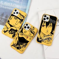 naruto akatsuki kakashi uchiha itachi phone case for iphone 13 12 11 pro max mini xs 8 7 6 6s plus x se xr candy yellow cover