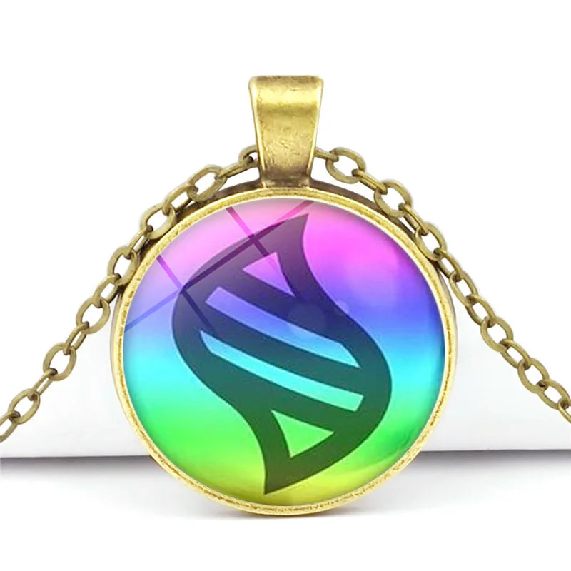 Аниме Мега камень тыкать Ожерелье Стеклянный купольный кабошон ювелирные