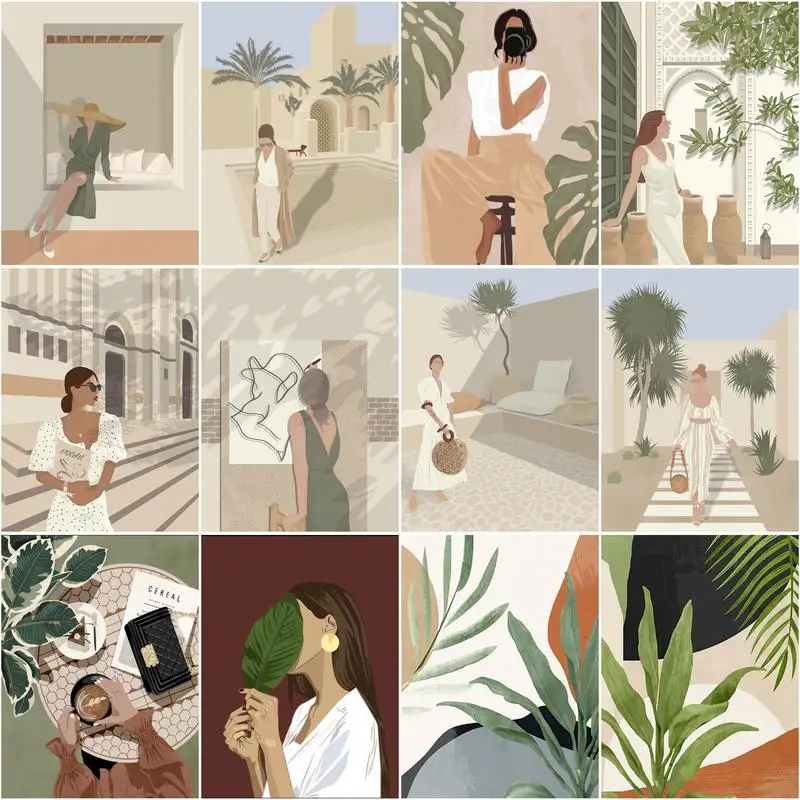 

Picture By Number Abstract Women Picture By Numbers Acrylic Paint On Canvas Home Decors Artcraft Diy Kits Numbered Painting