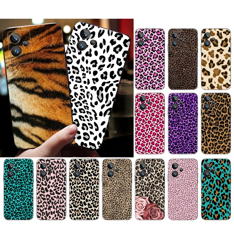 

Phone Case for Realme 10 Pro Plus 9 8 7 6 Pro Realme GT 2 Pro X2 Pro C21Y C11 RealmeX3 SuperZoom Animal Leopard Cheetah Print
