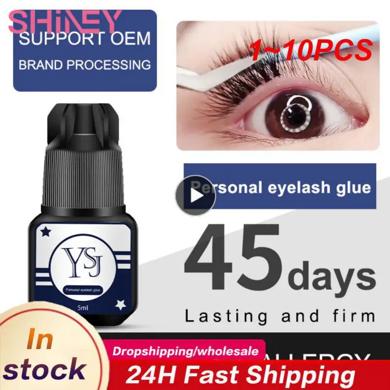 

1~10PCS 5ml Eyelashes Extension Glue Long Lasting Grafting Lashes Glue Quick Drying Adhesive Black Glue No Irritant Makeup
