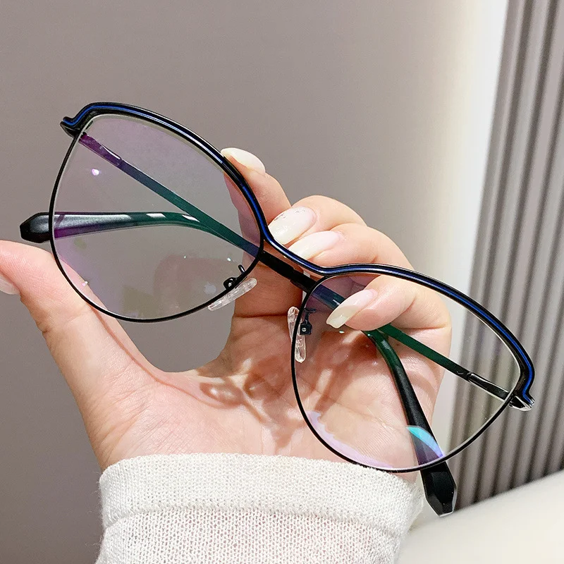 Новые женские очки с защитой от синего света плоские зеркальные излучения модная