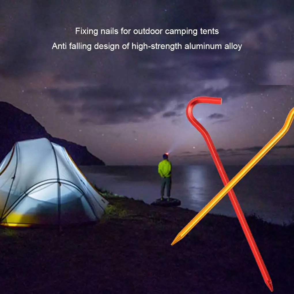 

10 Pieces Camping Tent Fixing Ground Nails Garden Stakes Pegs Fishing