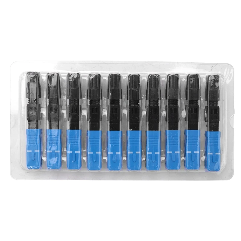 

100Pcs SC UPC Fast Connector Embedded SC UPC Adapter 55Mm Cost-Effective Quick Assembly Connector FTTH