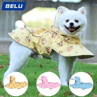 new pet cartoon style clothes reflective cloak pu raincoat medium and large dog golden coat alaska corky dog raincoat s 3xl