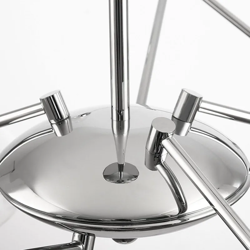 Зеркальная хромированная люстра стильное украшение для гостиной спальни кухни