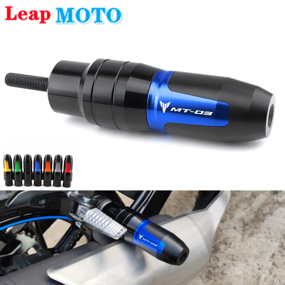 

С лазерным логотипом, технические прокладки для мотоциклов, выхлопные слайдеры, защита от ударов для Yamaha MT03 MT 03 CNC, аксессуары высокого качес...