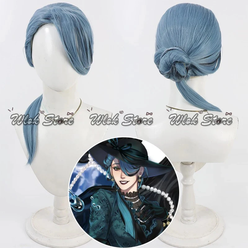 Фото Парик для косплея ABC123Anime Game Twisted-Wonderland Georgina Leech, серо-голубые волосы, для Хэллоуина, ролевых игр, Jade Floyd Mot5,j'8.k/4 №2
