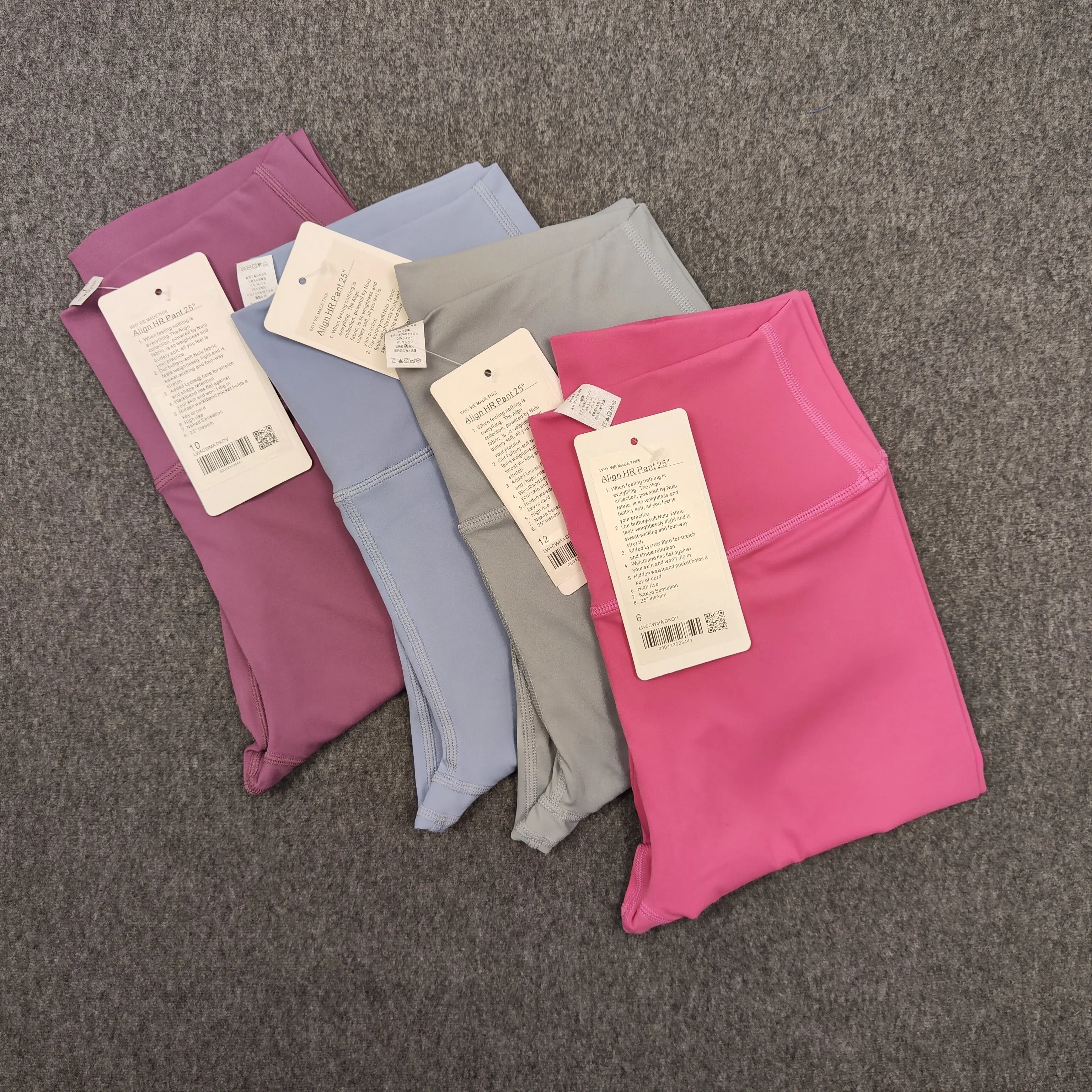 Luluwomen's Pants Yoga Gym High Waist Leggings Outdoor Jogging Fitness Sport 25