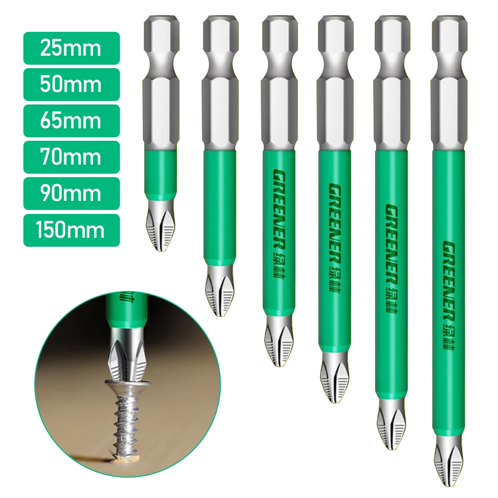 

Anti Slip Magnetic Batch Head Cross High Hardness Hand Drill Bit Screw Electric Screwdriver Set 25 50 65 70 90 150mm S2 Material