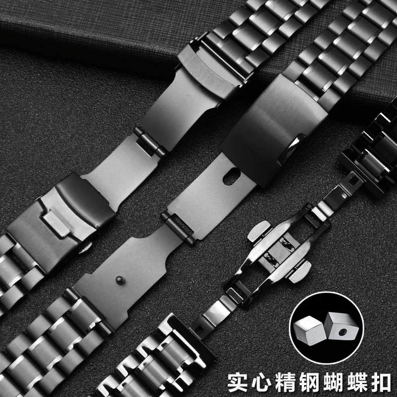 20 мм 22 для Seiko Timex Casio Longines Armani изогнутый конец ремешок из нержавеющей стали