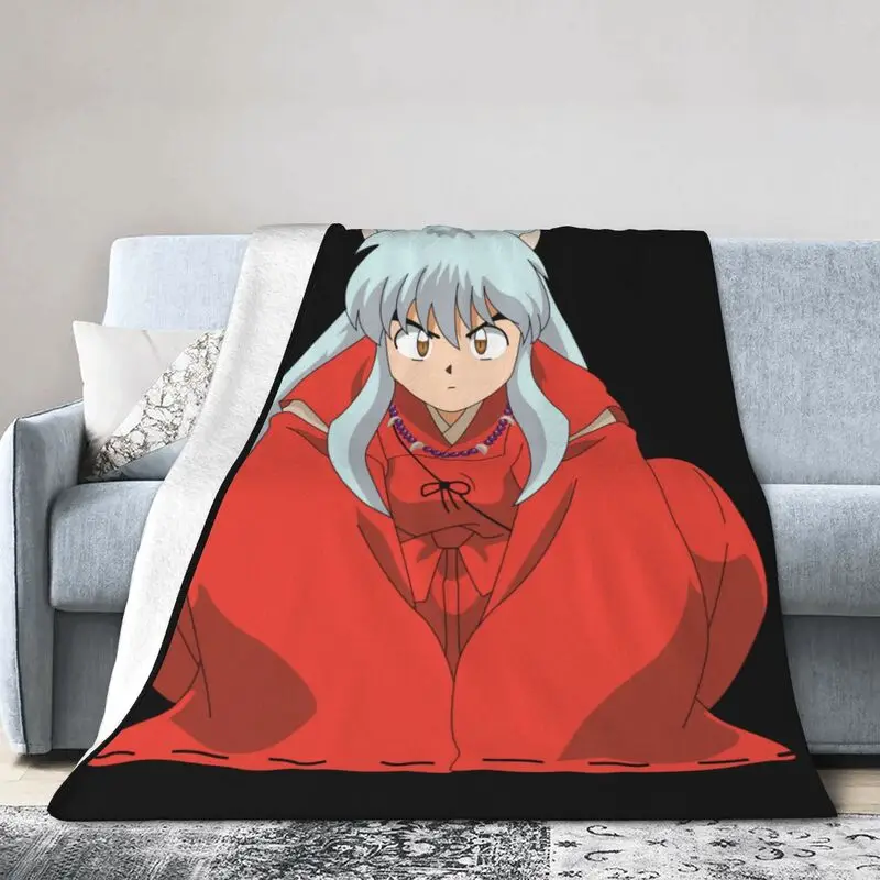 

Теплое фланелевое одеяло Inuyasha с изображением милой собаки, размеры s, в стиле аниме, Подсолнух, хигураси, кушетка с мультяшным рисунком, покр...