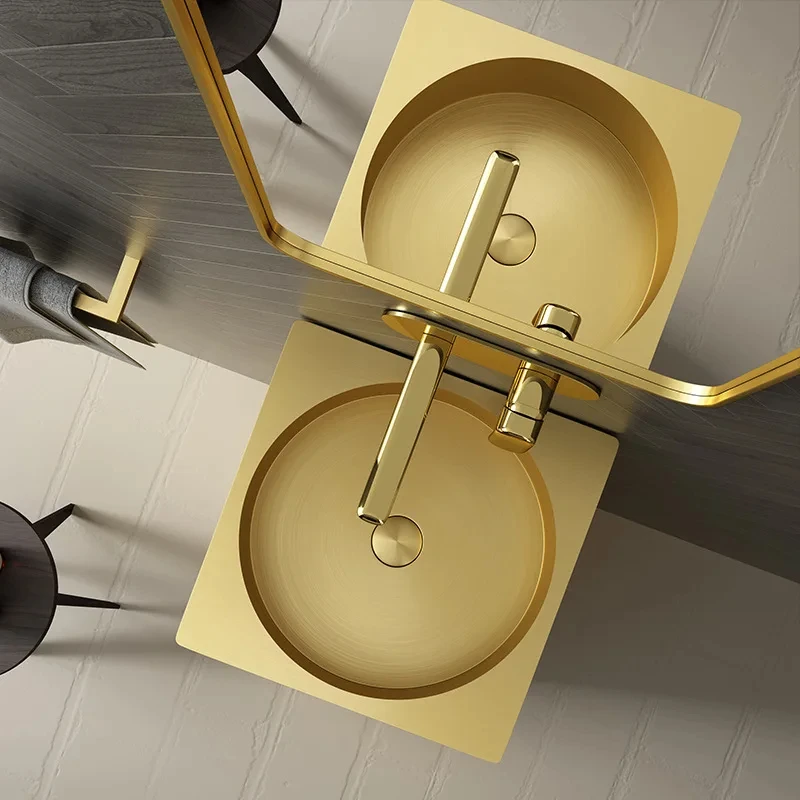 Новая художественная раковина SUS304 из нержавеющей стали 800*410 мм напольная