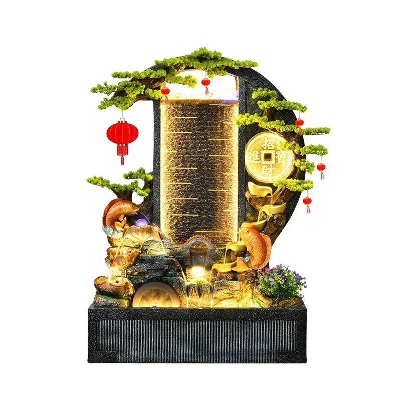 Занавеска для воды настенный фонтан рыбный пруд экран пейзаж домашняя компания